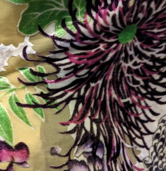 Aratta Army Green mixed media long sleeve top - M - Picture 4 of 6